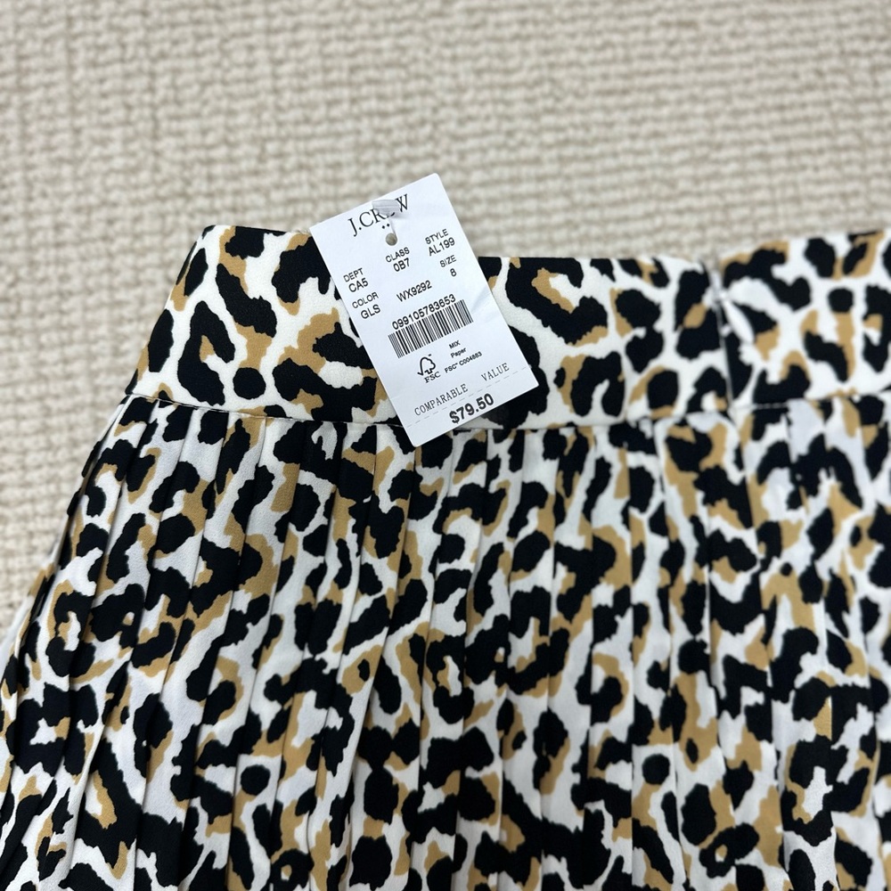 Jcrew animal print skirt NWT